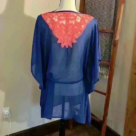 F&F sheer beautiful sequined tassels open sleeve cover up - Picture 5 of 8